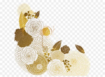 Flower Euclidean vector - Vector golden flower pattern 