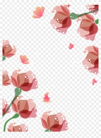 Flower Euclidean Vector - Watercolor Flowers Border