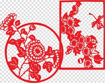 Flower Euclidean Watercolor painting Coloring book, Chinese New Year festive material transparent background PNG clipart
