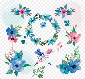 Flower Floral design Clip art - Watercolor floral pattern 