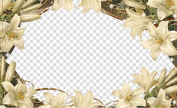Flower Floral design frame, Flower Frame Border transparent background PNG clipart