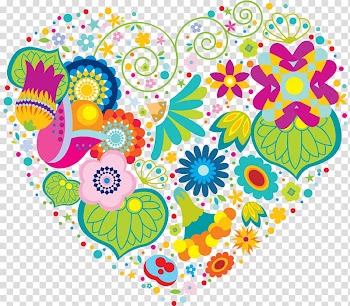 Flower Floral design , heart watercolor transparent background PNG clipart