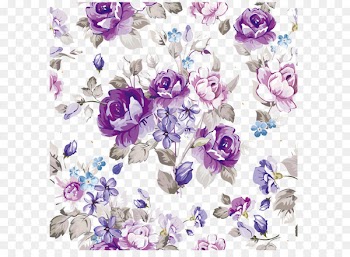 Flower Floral design Paper Pattern - Purple watercolor flowers vector material 