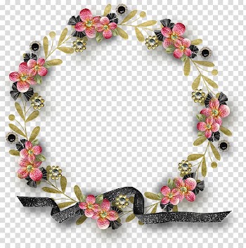 Flower Floral design Wreath Jewellery Headpiece, garland frame transparent background PNG clipart