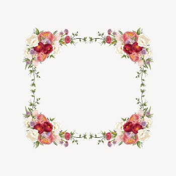 Flower frame clipart, drawing illustration | Free Vector Illustration - rawpixel