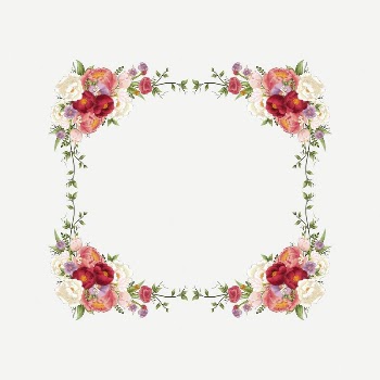 Flower frame collage element, vintage | Free PSD Illustration - rawpixel
