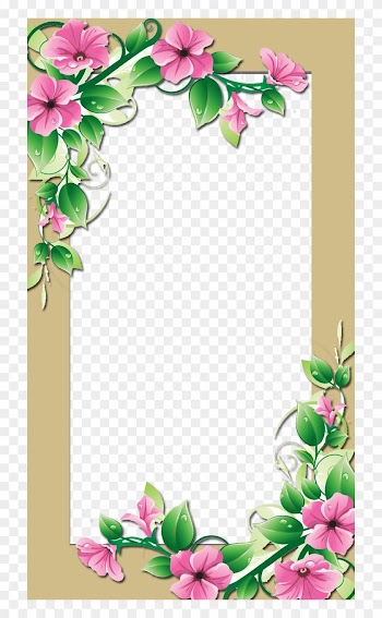 Flower Frame - Pink Flower Border Clip Art
