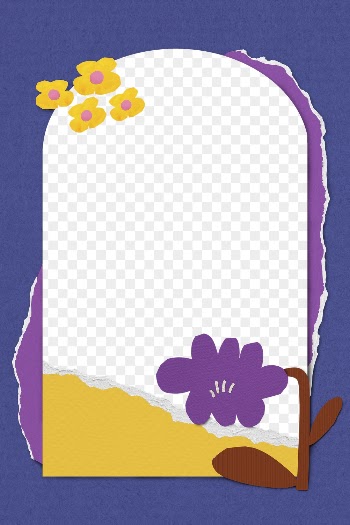 Flower frame png background, colorful | Free PNG - rawpixel