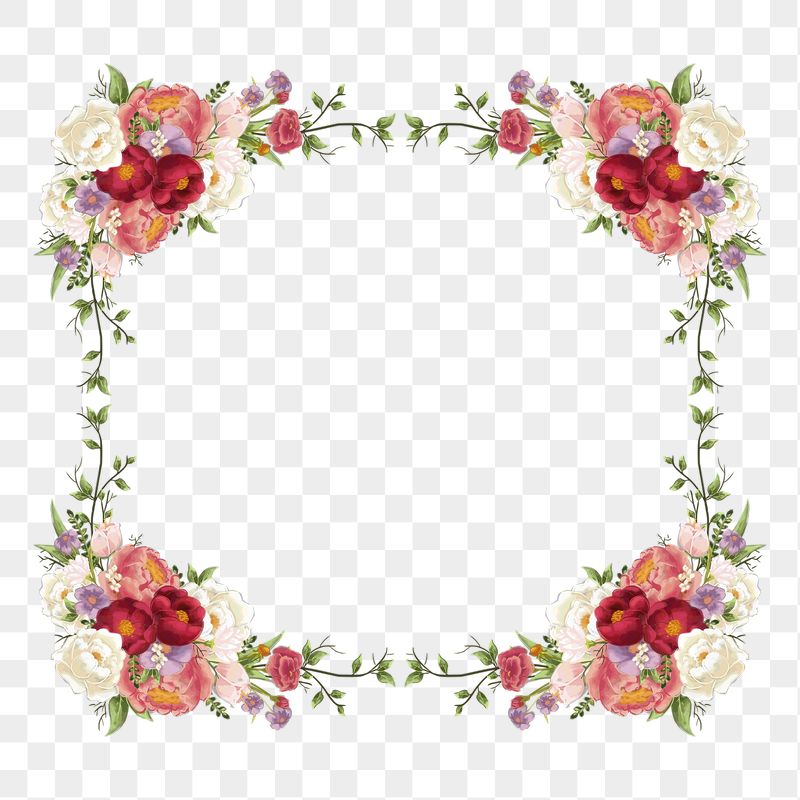 Flower frame png sticker illustration, | Free PNG - rawpixel