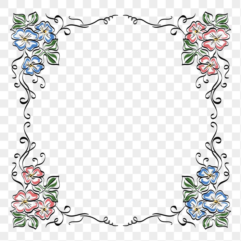 Flower frame png sticker illustration, | Free PNG - rawpixel