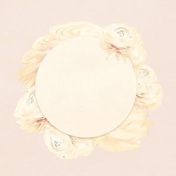 Flower frame PSD, beige buttercup abstract… | Free stock illustration | High Resolution graphic