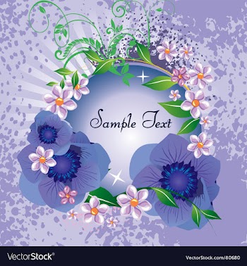 Flower frame vector image