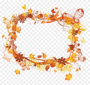 Flower Frame Vector Png Png Images - Fall Tree Border Clipart
