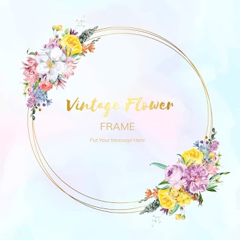 Flower framed badge | Free stock vector - 569538
