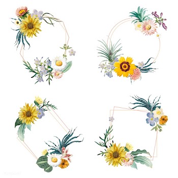 Flower framed badges | Free stock vector - 545072