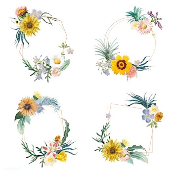 Flower framed badges | Free stock vector - 545074