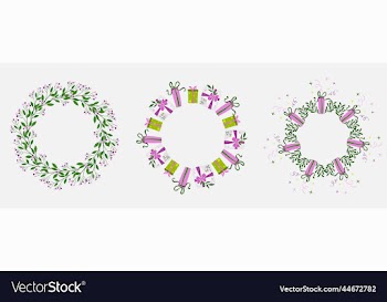 flower frames a set of cute retro flowers arranged