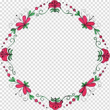 Flower Frames Circle , floral frame transparent background PNG clipart
