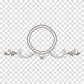 Flower Frames, circular border transparent background PNG clipart