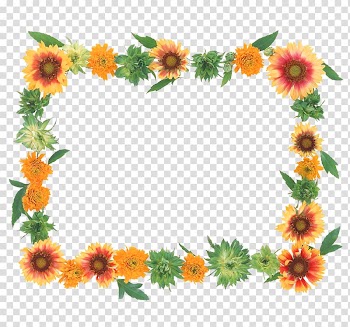 Flower Frames, Frame flowers transparent background PNG clipart