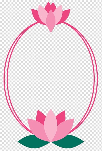 Flower Frames, lotus transparent background PNG clipart