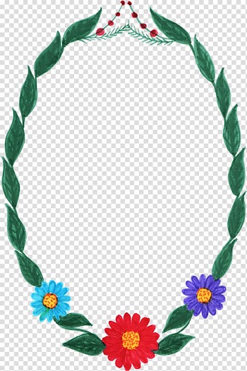 Flower Frames Oval, floral frame transparent background PNG clipart