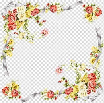 Flower Frames , rustic flowers transparent background PNG clipart