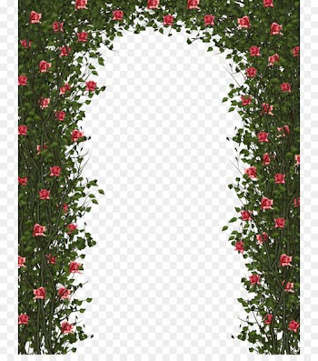 Flower Garden roses Clip art - Pink roses vine door 