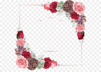 Flower Garden roses Euclidean vector - Vector flowers border 