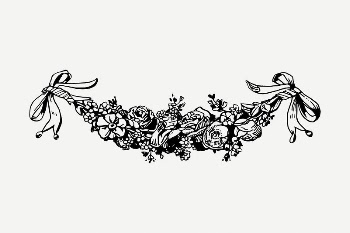 Flower garland drawing, vintage illustration | Free PSD - rawpixel