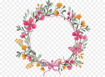 Flower Garland - Pink Butterfly wreath 