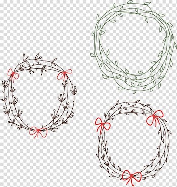 Flower Garland Wreath, Hand-painted flowers garland transparent background PNG clipart