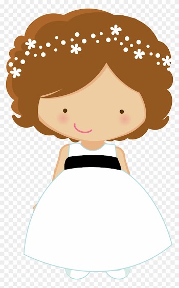 Flower Girl And Ring Bearer Clipart - Wedding Flower Girl Clipart