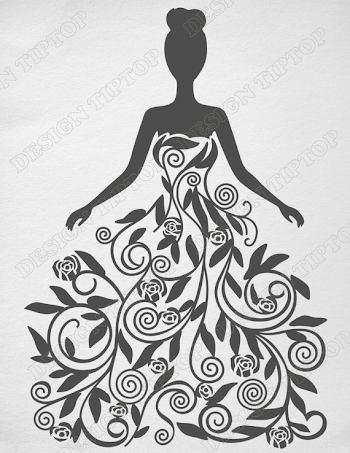 Flower girl SVG, dxf, png, eps, princess svg, print and cut file ...