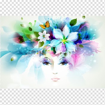 Flower Girl, watercolor butterfly transparent background PNG clipart