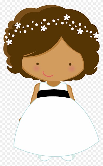 Flower Girl Wedding Bride Page Boy Clip Art - Wedding Flower Girl Clipart