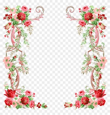 Flower Graphic Design - Border Designs Png Hd
