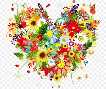 Flower Heart Drawing Clip art - colour explosion 