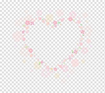 Flower heart frame light pink., others transparent background PNG clipart