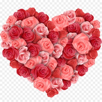 Flower Heart Rose Valentines Day - Roses put together love 