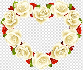 , flower heart transparent background PNG clipart