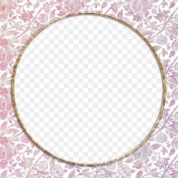 Flower holographic png frame pattern remix from artwork by William Morris