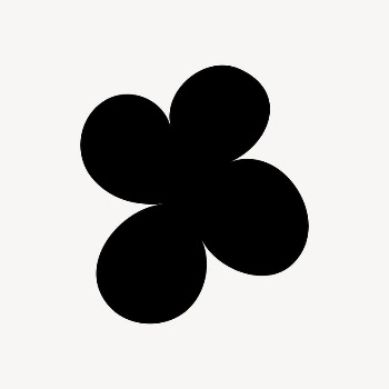 Flower icon, black illustration, off white | Free Icons - rawpixel
