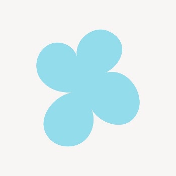 Flower icon, blue illustration, off white | Free Icons - rawpixel