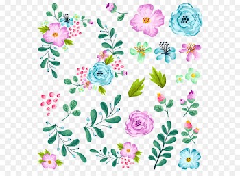 Flower Illustration - Gouache floral pattern 