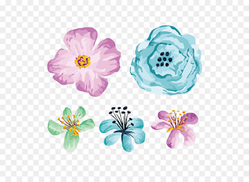 Flower Illustration - Hand painted flower illustration vector ...