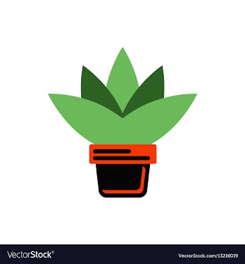Flower in a pot icon house pot plant vector image
