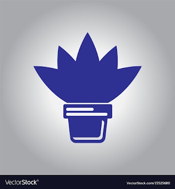 Flower in a pot icon house pot plant vector image
