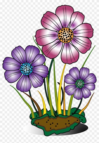 Flower In Bloom Clip Art - Best Drawing Of Flowers