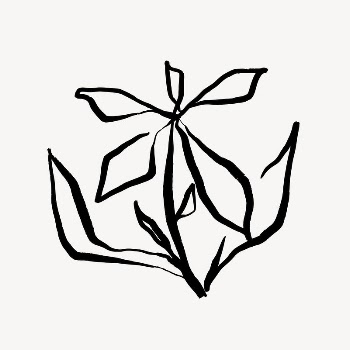 Flower ink brush, aesthetic line | Free Photo - rawpixel